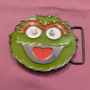 Vintage 2009 Oscar The Grouch Sesame Street Belt Buckle